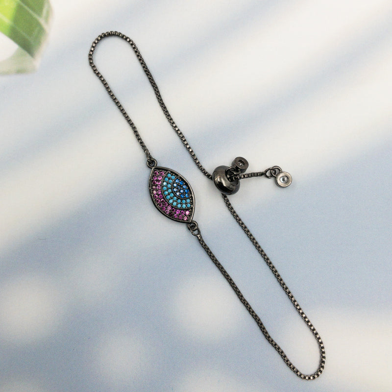 Turquoise Ruby Evil Eye Bracelet