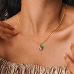 Peach Crystal Necklace CHOAL