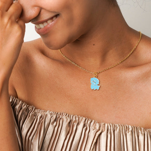 Poodle Enamel Charm Necklace CHOAL