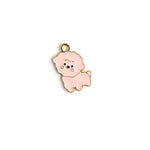 Poodle Enamel Charm Necklace CHOAL Pink