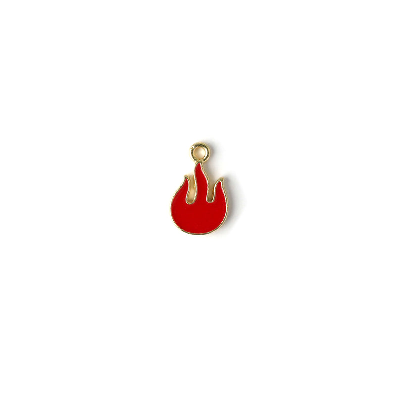 Flame Enamel Necklace CHOAL Red