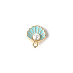 Seashell With Pearl Necklace CHOAL Light Blue