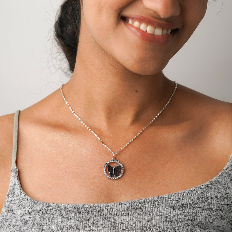 Cynthia Crystal Silver Necklace CHOAL