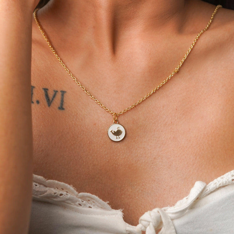 Little Birdie Enamel Necklace CHOAL