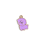 Poodle Enamel Charm Necklace CHOAL Purple