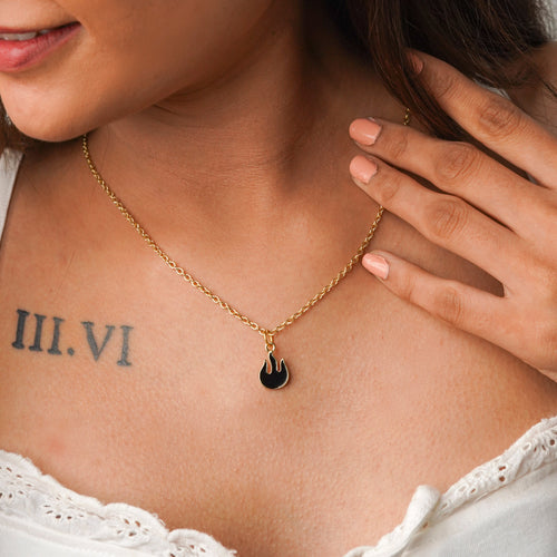 Flame Enamel Necklace CHOAL