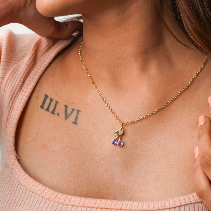 Cherry Crystal Necklace CHOAL