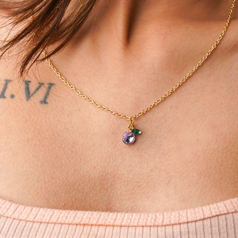 Peach Crystal Necklace CHOAL