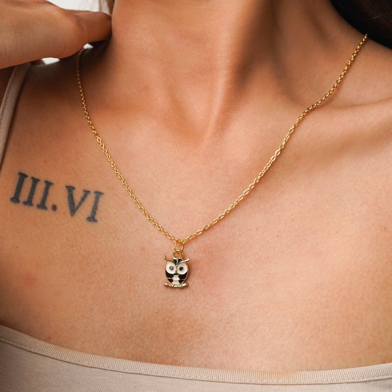 Owl Charm Necklace CHOAL