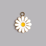 Dahlia Enamel Necklace CHOAL White