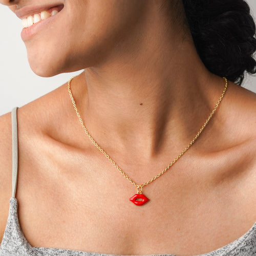 Lip Gloss Enamel Necklace CHOAL