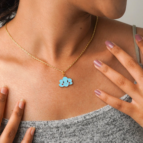 Cute Cloud Necklace CHOAL Blue
