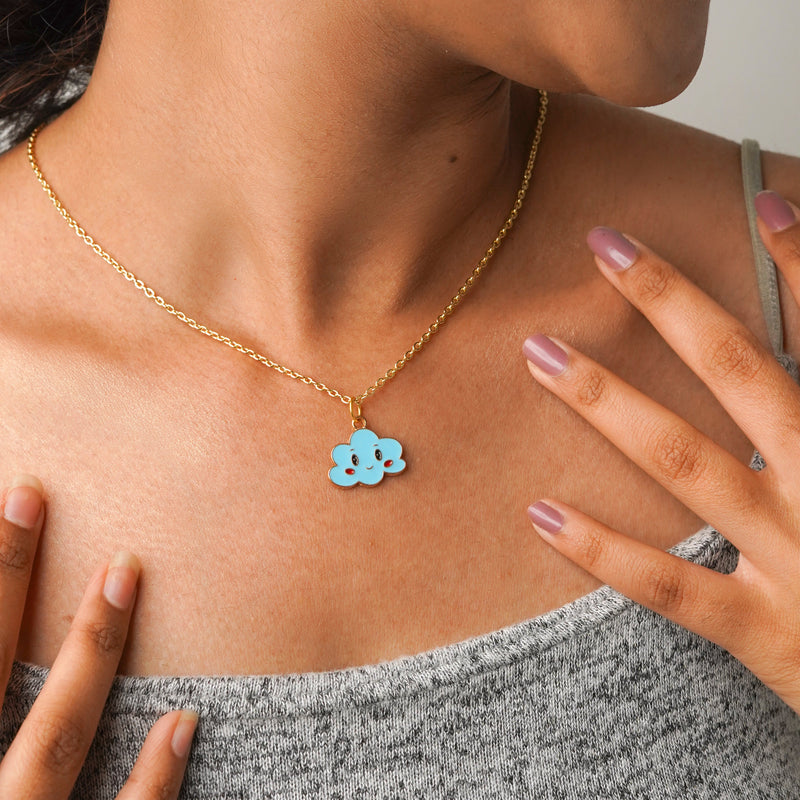 Cute Cloud Necklace CHOAL Blue