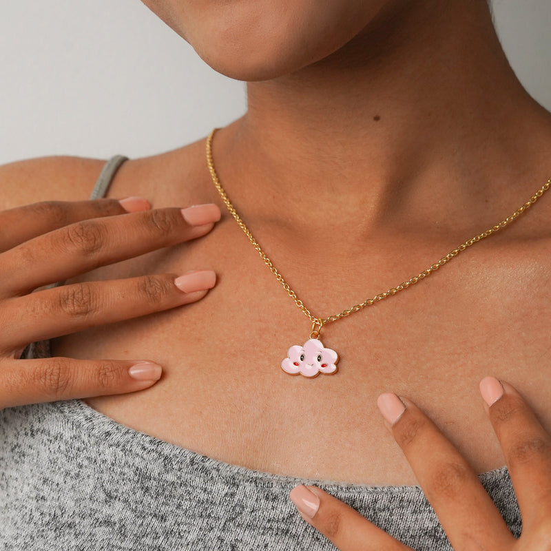 Cute Cloud Necklace CHOAL Pink