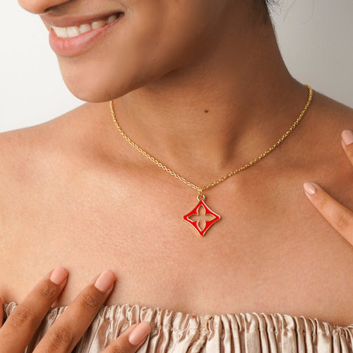 Kite Enamel Necklace CHOAL Red