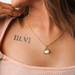 Crab Enamel Necklace CHOAL White