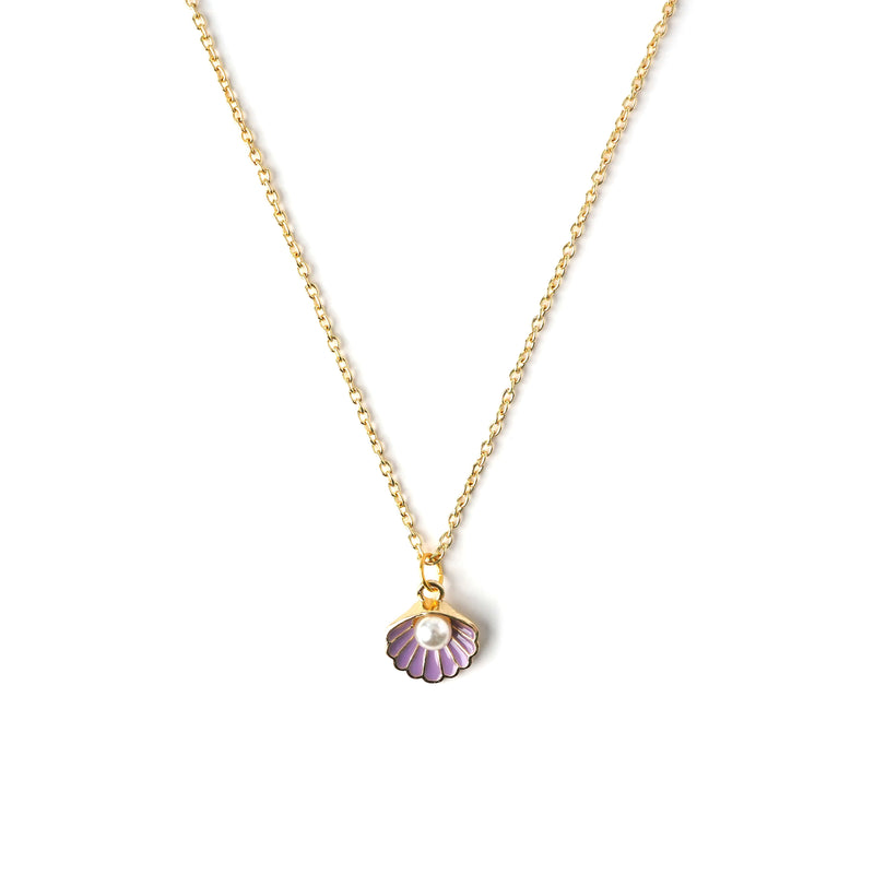 Seashell With Pearl Necklace CHOAL Purple