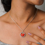 Cynthia Crystal Silver Necklace CHOAL Red