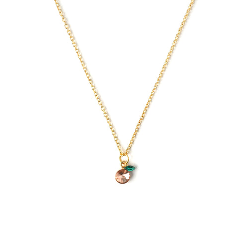 Peach Crystal Necklace CHOAL