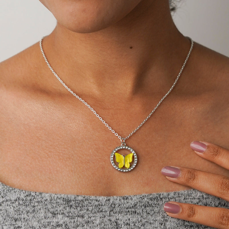 Cynthia Crystal Silver Necklace CHOAL