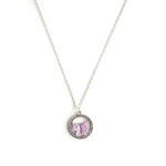 Cynthia Crystal Silver Necklace CHOAL Purple