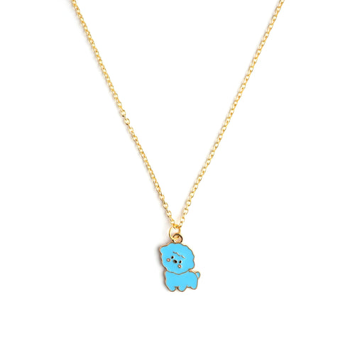 Poodle Enamel Charm Necklace CHOAL