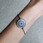 Crystal Circle Evil Eye Bracelet