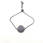 Crystal Circle Evil Eye Bracelet