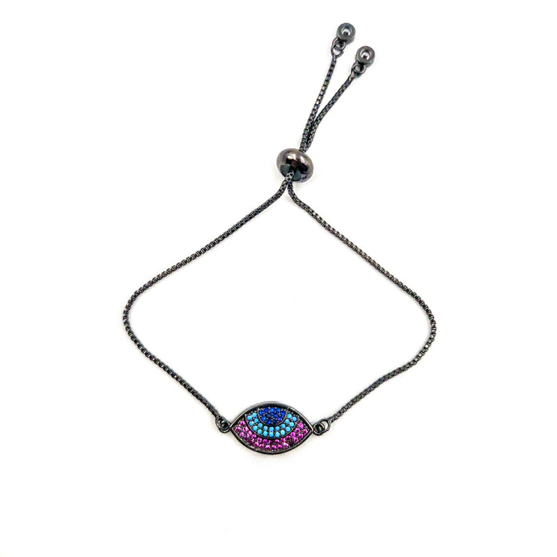 Turquoise Ruby Evil Eye Bracelet