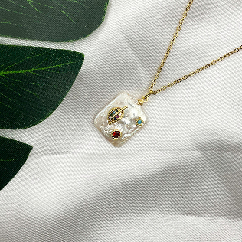 Leaf Pearl Necklace Necklaces CHOAL