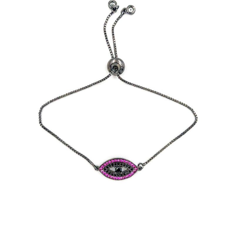 Ruby Evil Eye Bracelet