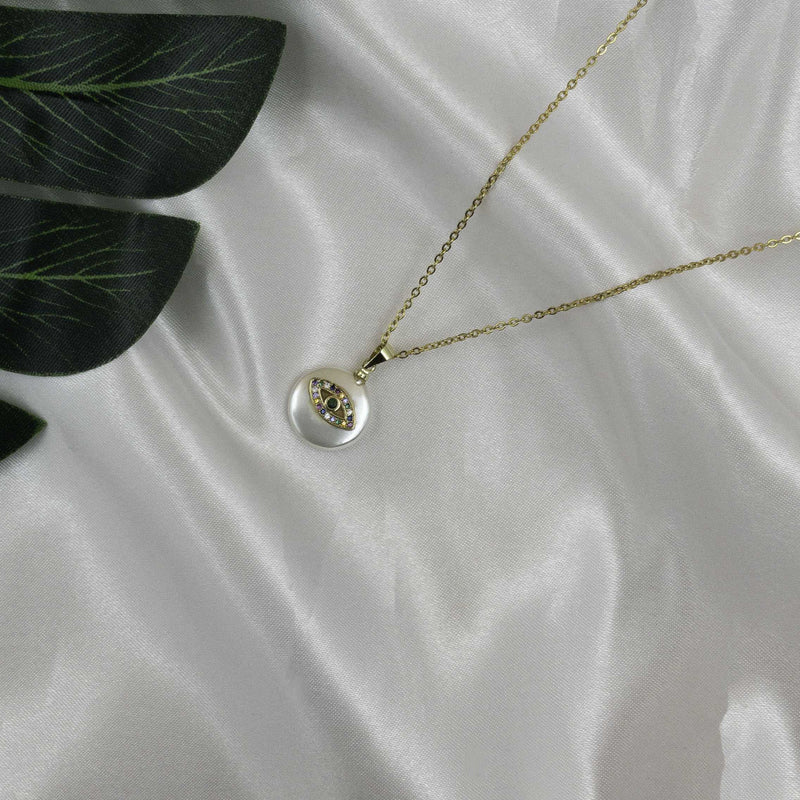Evil Eye Multicolor Pearl Necklace Necklaces CHOAL