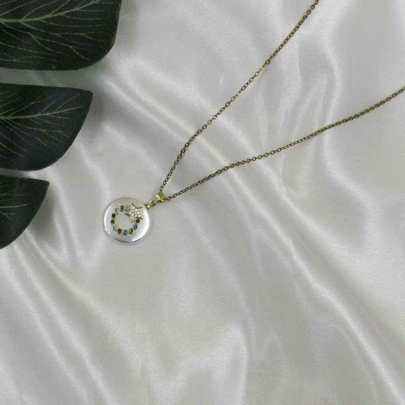 Star Ring Pearl Necklace Necklaces CHOAL