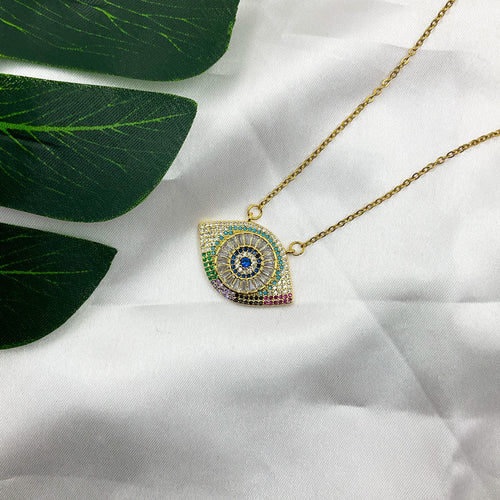 Crystal Evil Eye Necklace Necklaces CHOAL