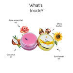 ingredients used in rose lip balm 