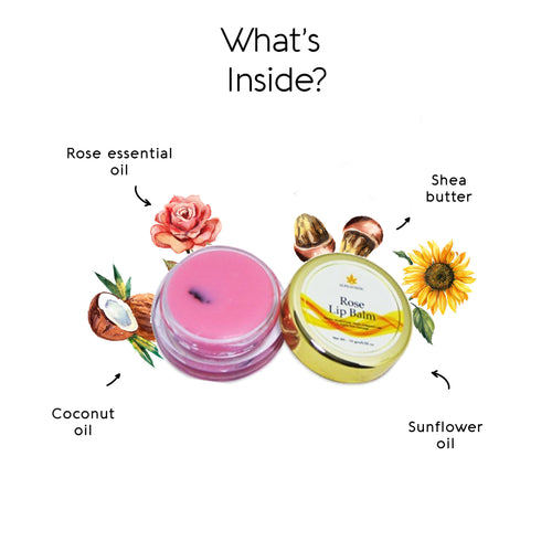 ingredients used in rose lip balm 